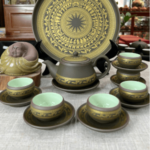 bộ ấm chén pha trà tử sa